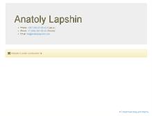 Tablet Screenshot of anatolylapshin.com